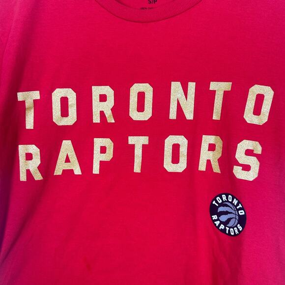 NBA Mens Toronto Raptors Basketball Sports Logo Print Red Crewneck T-Shirt Small - Picture 5 of 7